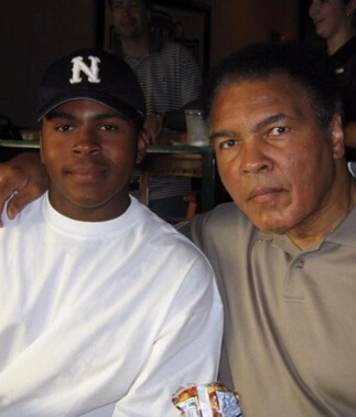 Asaad Amin with his father, Muhammad Ali.